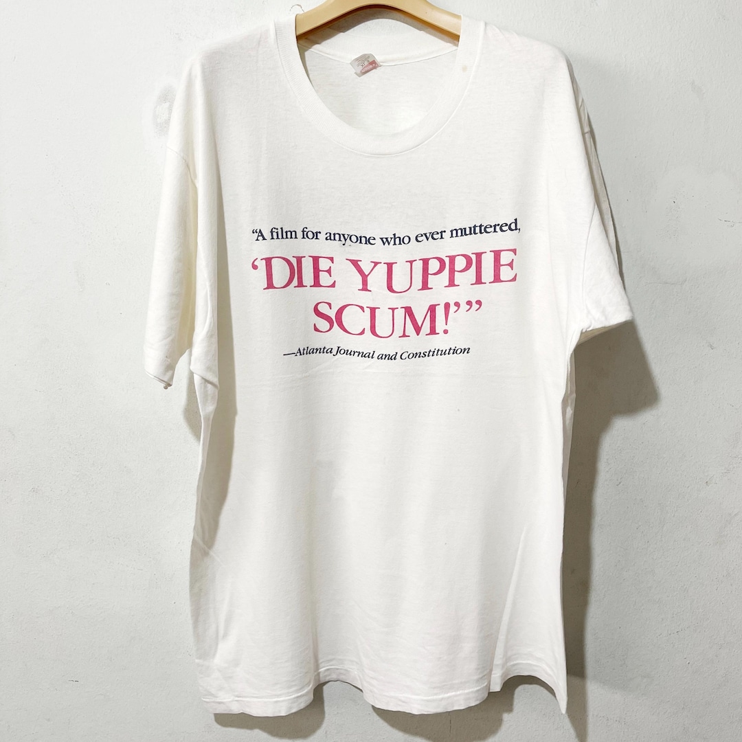 Vintage 1990 A Shock to the System Die Yuppie Scum T-shirt Size XL