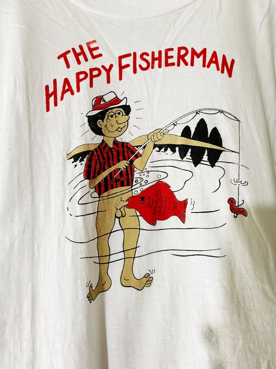 Vintage The Happy Fisherman Shirt Size XL