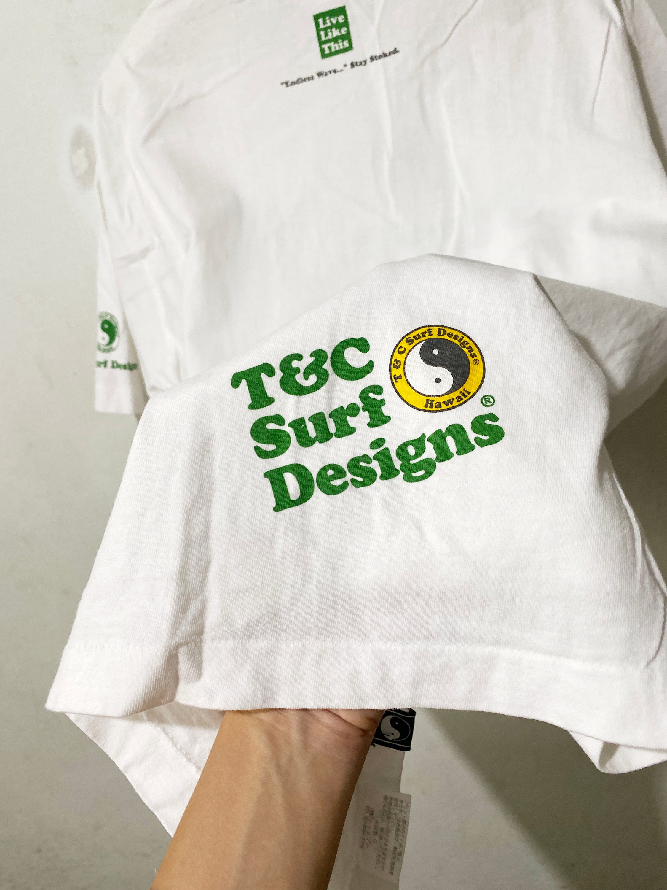 Vintage 90s T&C Surf Designs T-shirt Size L - Etsy