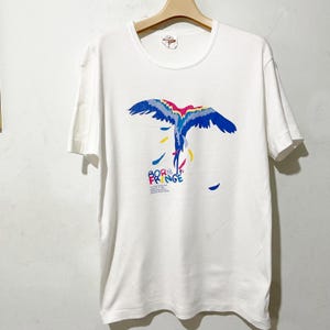 Vintage 90s Parrot Shirt Size M Vintage The Fringe Theatre Tee, Vintage Bird Shirt, Vintage Animal Shirt, Rainforest Animal Tee