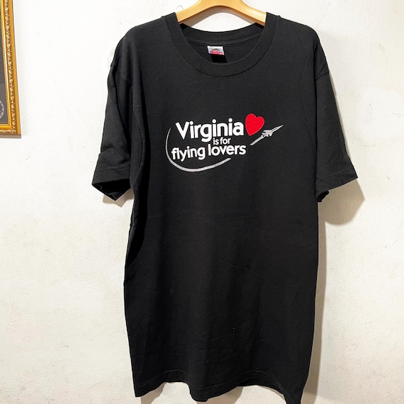 Vintage 90s Virginia is for Lovers T-shirt Size L - Etsy Israel