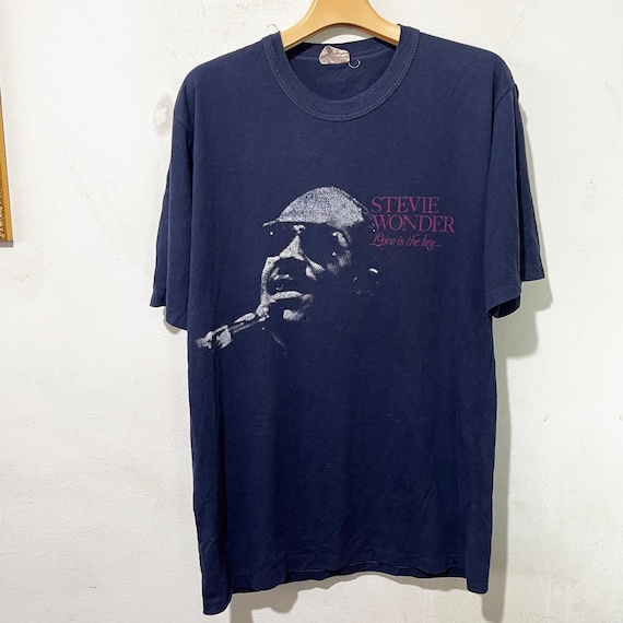 80's Stevie Wonder R&B ビンテージ アーティスト Tシャツ Vintage 1987 Stevie Wonder Love is the Key Tour T-shirt Size M - Etsy