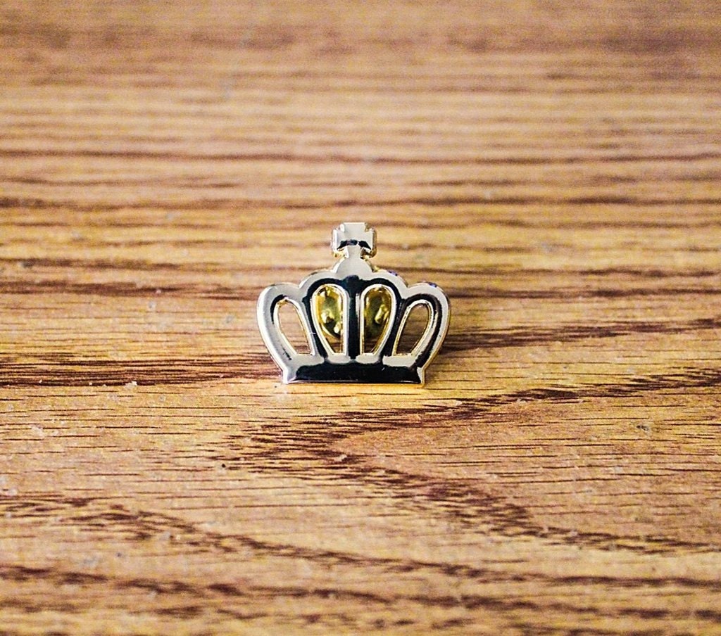 Crown Lapel Pin Gold Etsy