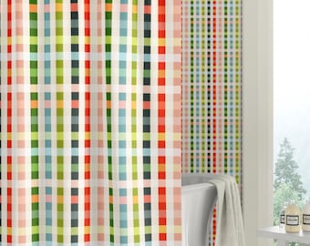Shower Curtains | Rustic Bathroom Decor | Retro Bathroom | Bathroom Decor Shower | Shower Stall Curtain | Primary Color | Shower Decor Retro