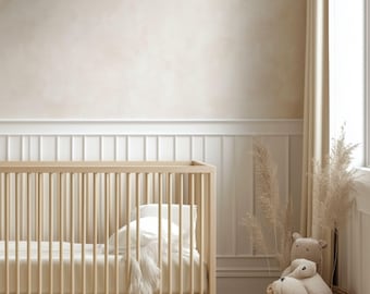 Custom Order Limewash Wallpaper Peel and Stick in Neutral Soft Cream - Washed Linen Inspired for Warm Minimalist Wall Decor