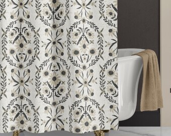 Shower Curtains | Rustic Bathroom Decor | Farmhouse Shower Curtains | Bathroom Decor Shower | Shower Stall Curtain | Boho Botanical Decor