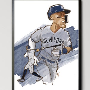 Aaron Judge/ Retrato de los Yankees de Nueva York/ Impresión mural de caricatura/ Béisbol de la MLB/ Recuerdos deportivos