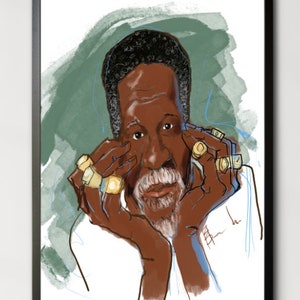 Bill Russell / Boston Celtic Portrait Wall Print / Caricature Print Wall Art / NBA Basketball