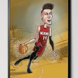 Tyler Herro Retrato / Caricatura Print