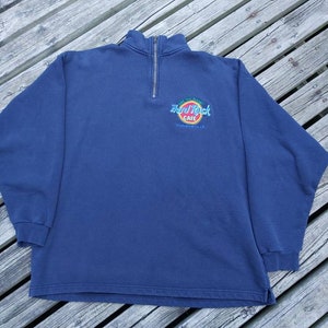 Vintage 1990&#39;s Hard Rock Cafe Niagara Falls Pullover Sweater /Sweatshirt (see measurements) Embroidered