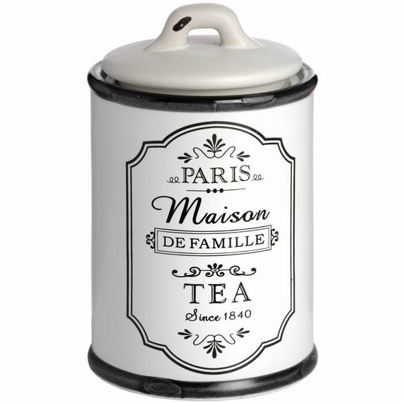 Paris Maison Coffeesugar Or Tea Canister Etsy