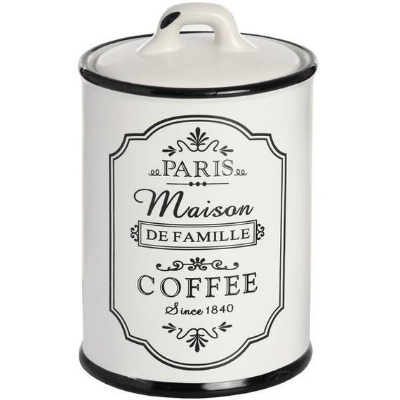 Paris Maison Coffeesugar Or Tea Canister Etsy
