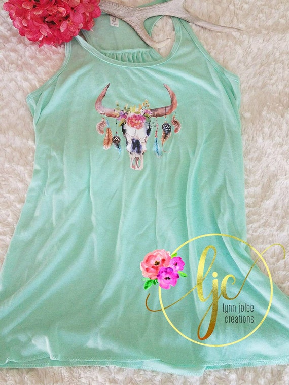 cow skull tank top