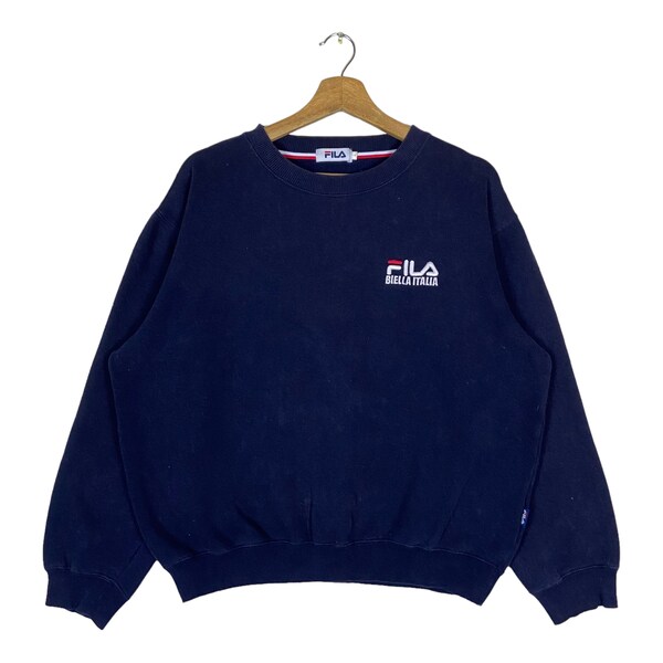 Vintage Fila Biella Italia Mini Embroidered Logo Pullover Jumper Sweatshirt