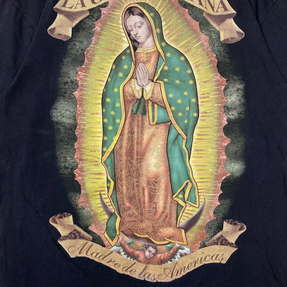Vintage La Guadalupana Art Designer Graphic Tee Pullo… - Gem