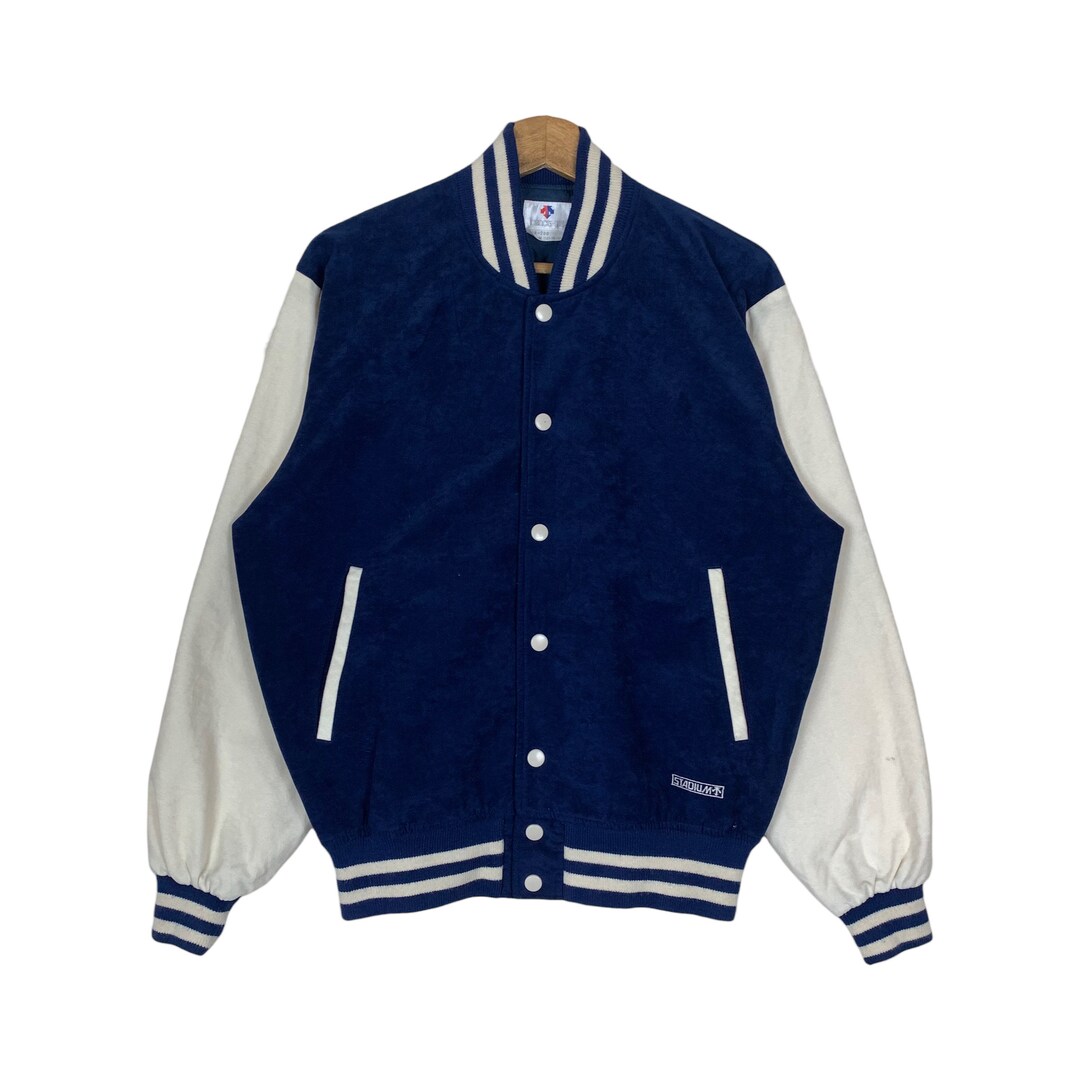 Vintage Descente Stadium Snap Button Varsity Jacket Etsy