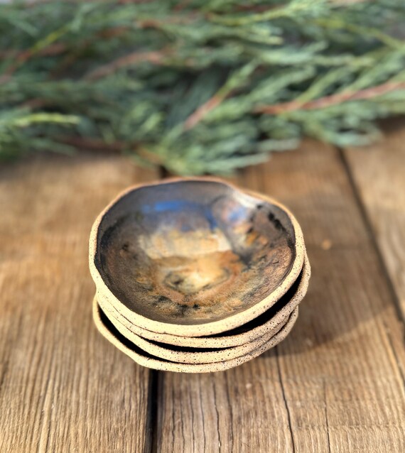 Organic Shape Ceramic Dipping Bowl- Set of 4