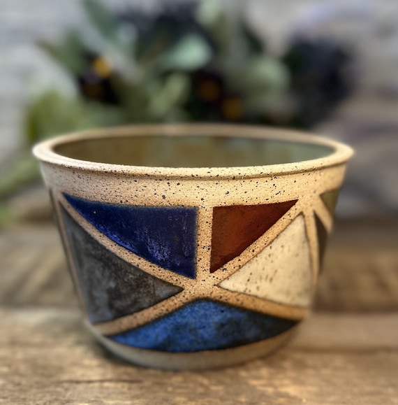 Ceramic Bowl, Medium, Wheel-thrown, Fruit Bowl, Decorative Bowl, Planter, Succulent Pot, Plant pot