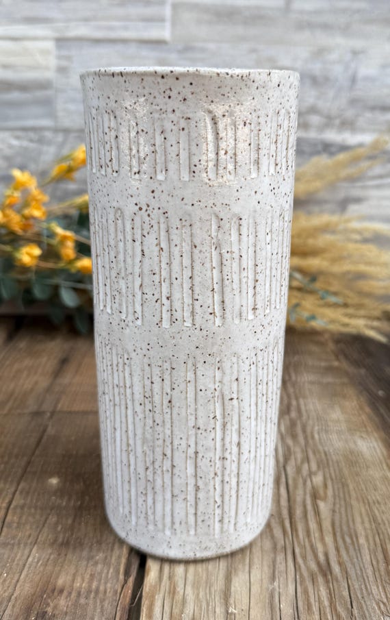 Hand Built Ceramic Vase, Flower Vase, Dried Flower Vase, Garden, Clippings
