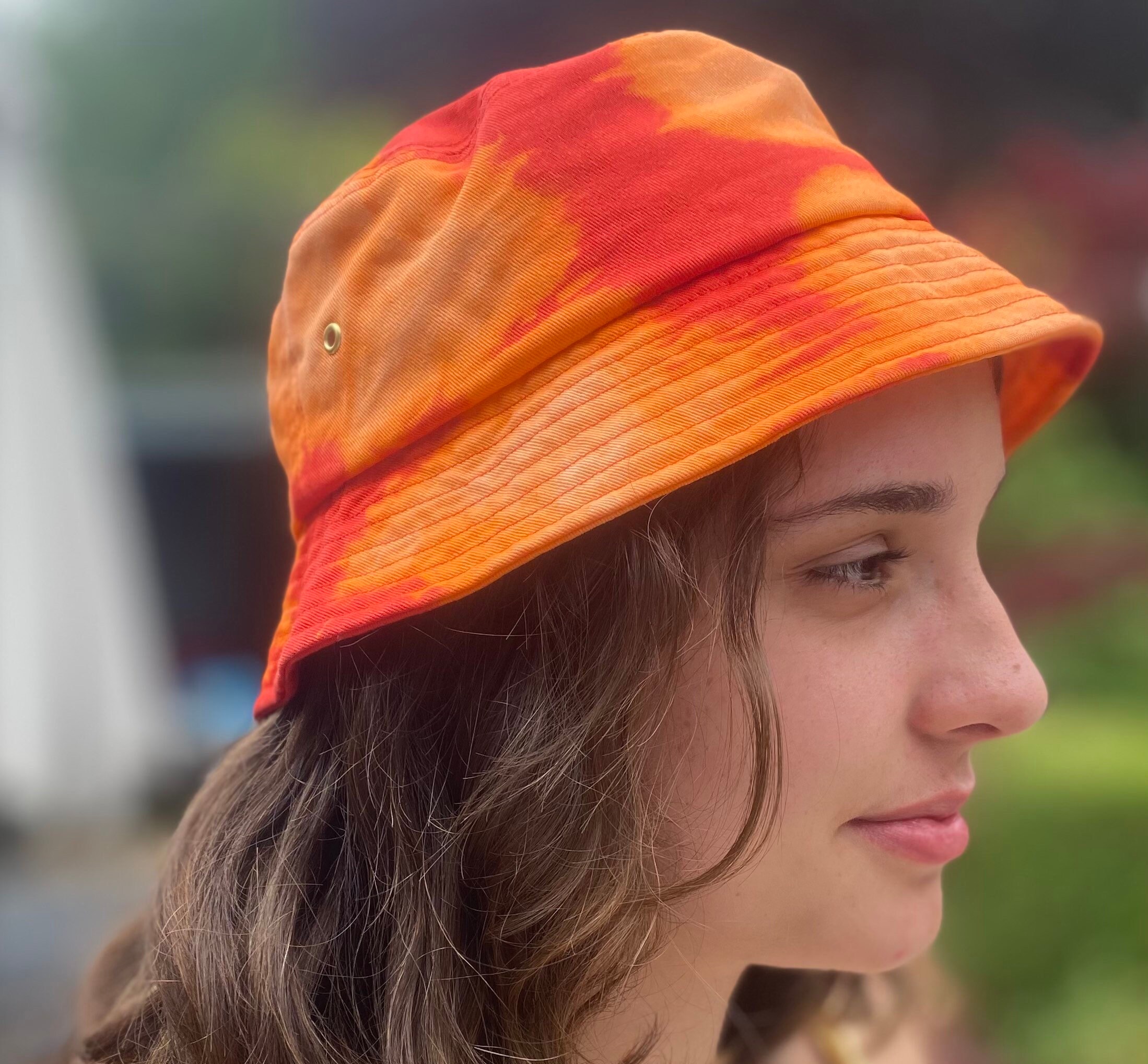 Tie dye bleach dye bucket hat Etsy