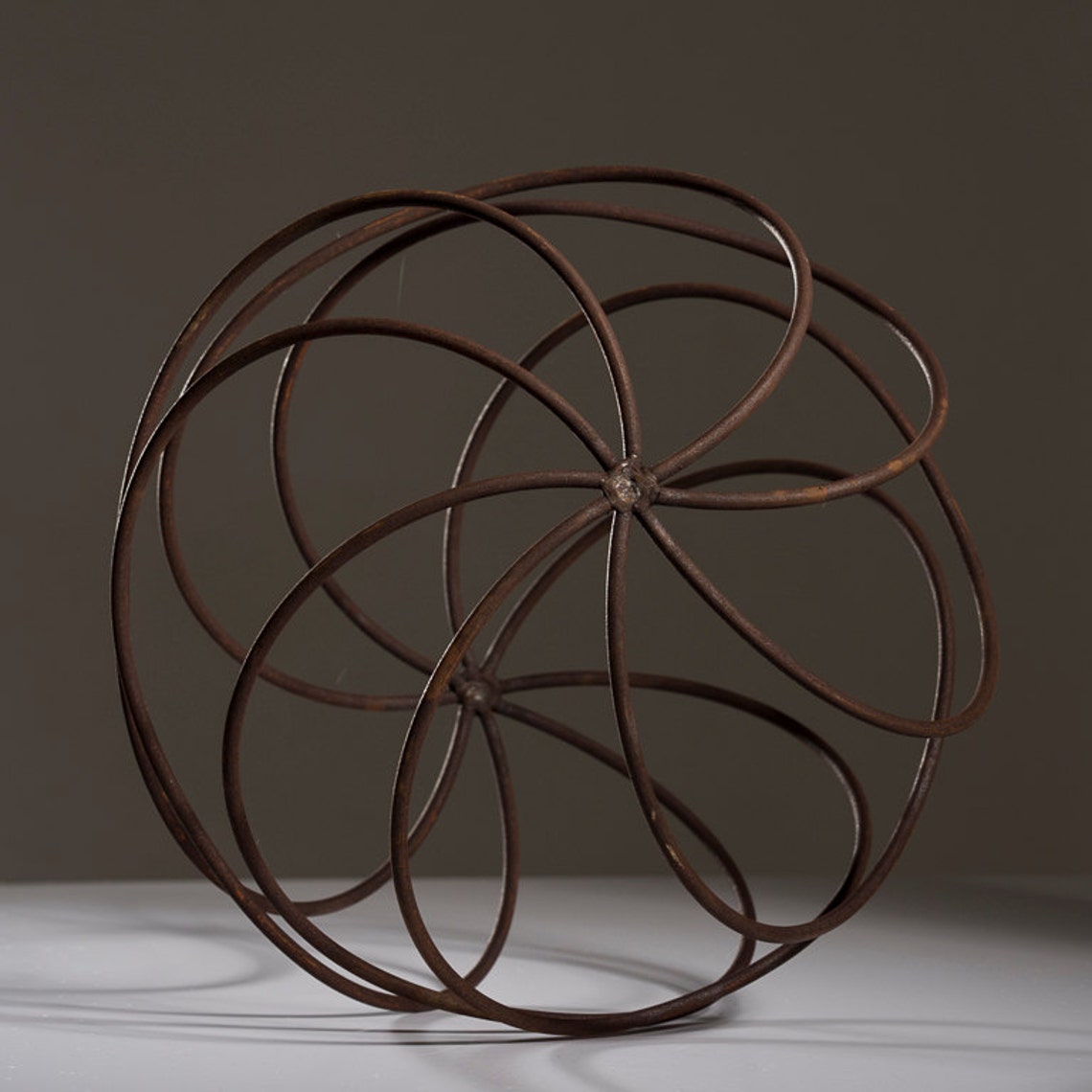 Raw Steel Rusty Garden Sphere / Ball Etsy