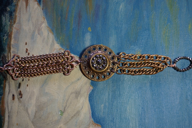 Beautiful Antique Cut Steel Button Bracelet, Pocket Watch Chain - Etsy