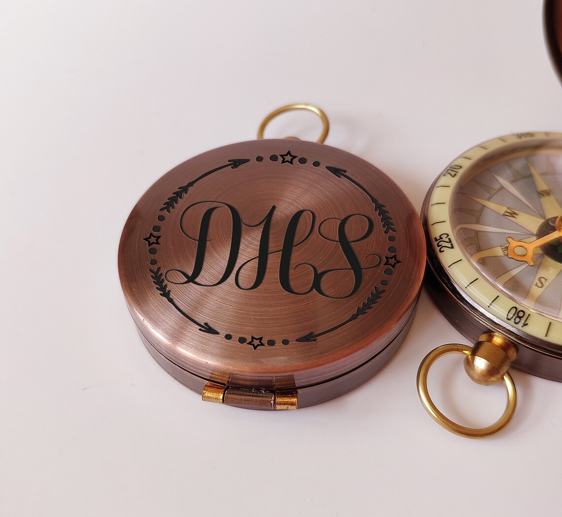 Personalized Engraved Compass for Husband Anniversary Gift Etsy