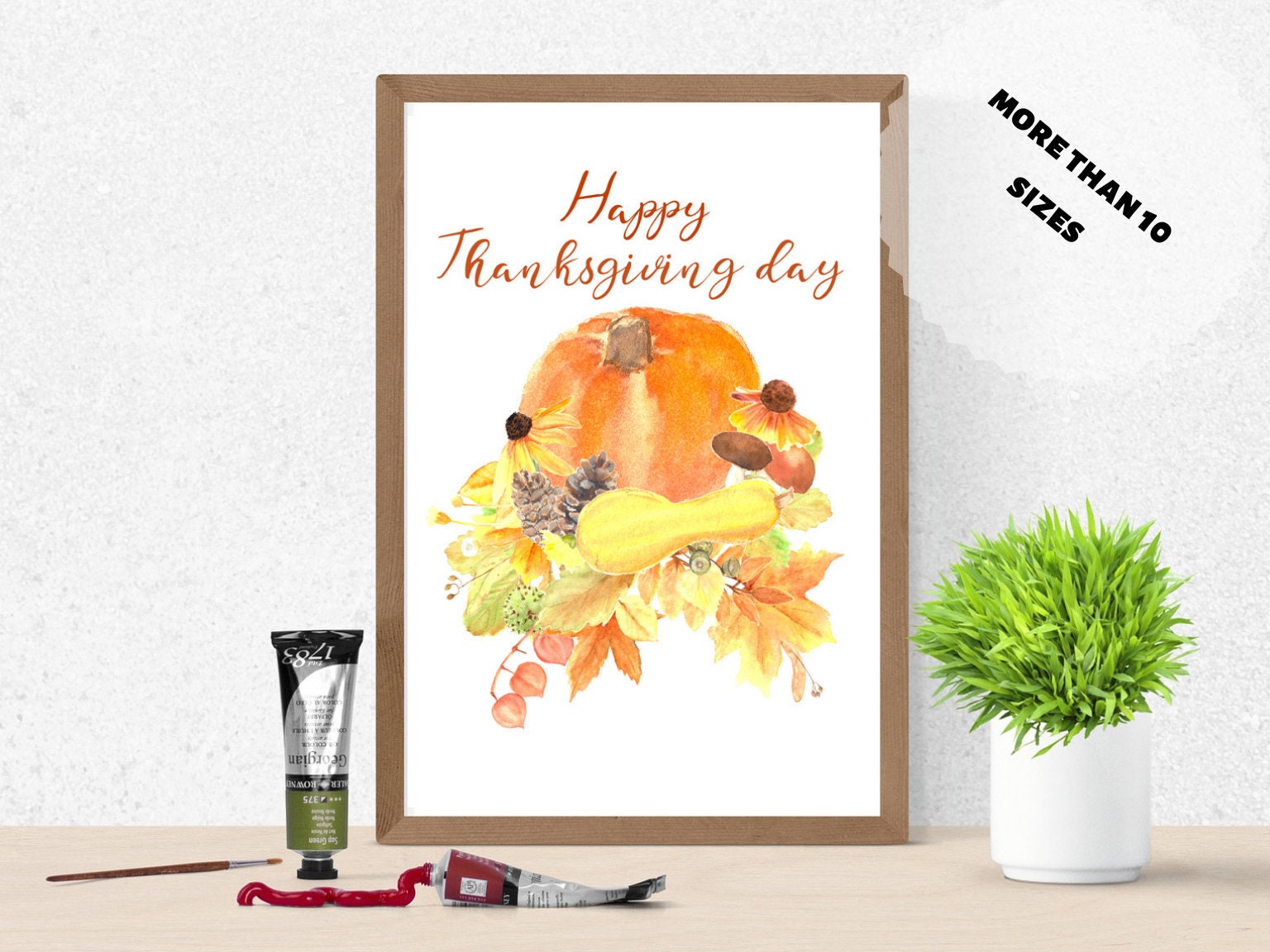 Printable Happy Thanksgiving Sign Thanksgiving Digital Print Etsy