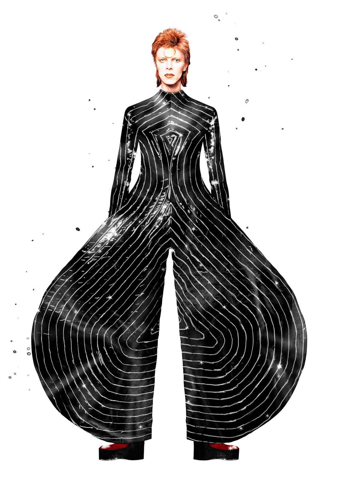 David Bowie Cat From Japan Print Choice of 3 Sizes Bowie Etsy