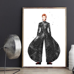 David Bowie, Cat from Japan Print, Choice of 3 sizes - Bowie Jumpsuit