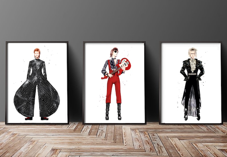 David Bowie Cat From Japan Print Choice of 3 Sizes Bowie Etsy
