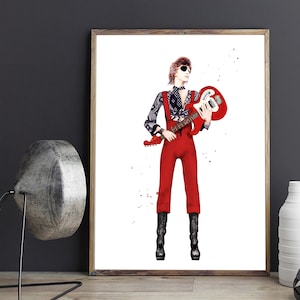 Rebel Rebel Print, choice of 3 sizes - Halloween Jack, David Bowie Art