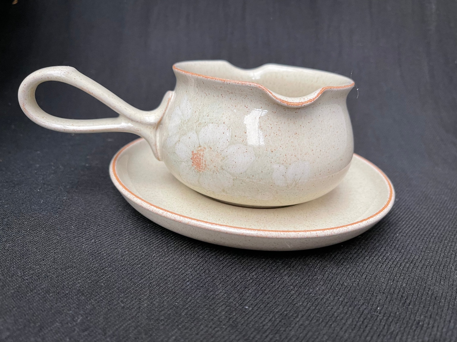 Denby Daybreak Gravy Boat And Stand Etsy