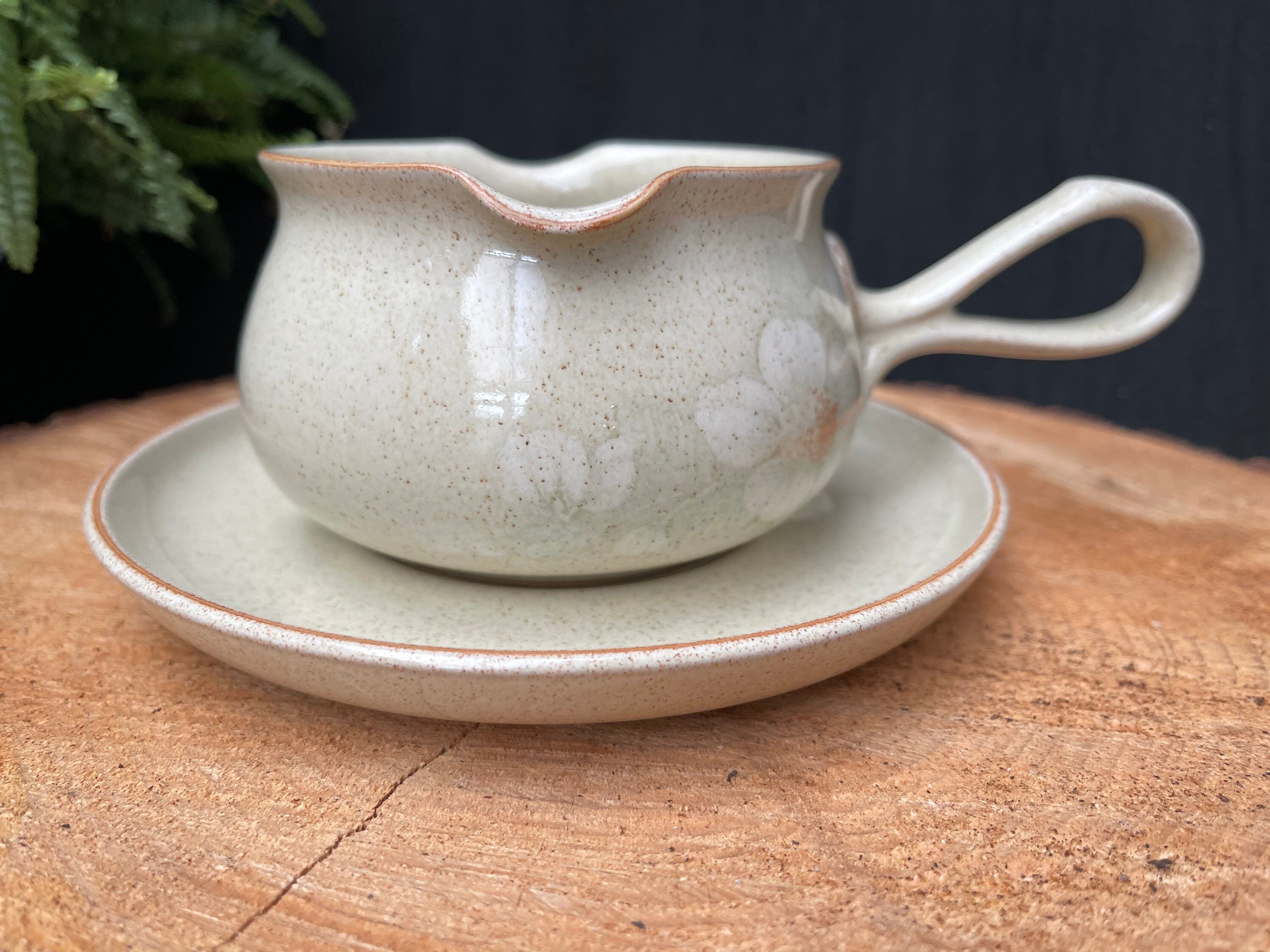 Denby Daybreak Gravy Boat And Stand Etsy