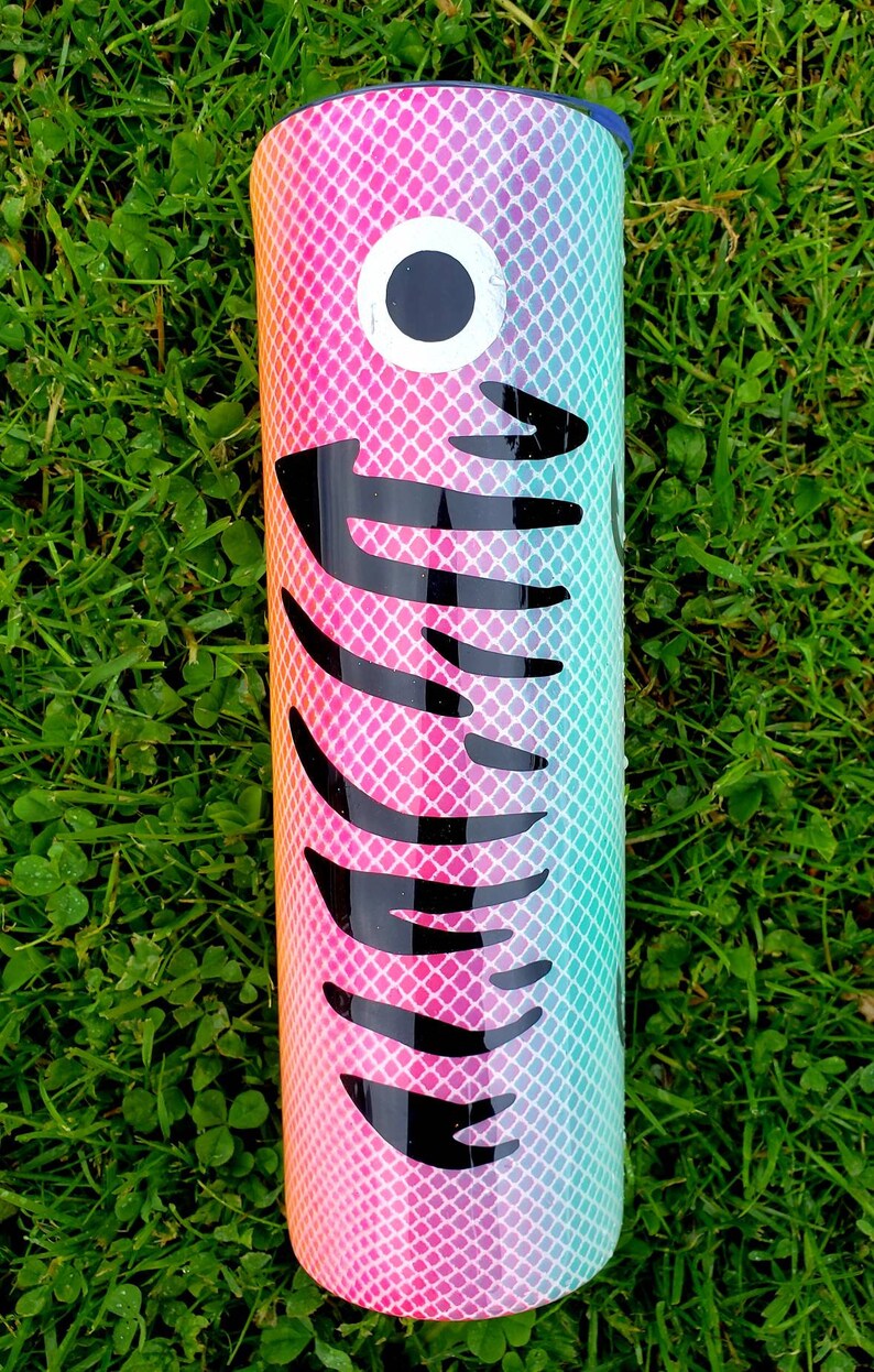 Fishing lure tumblerglitter tumbler custom glitter dipped Etsy