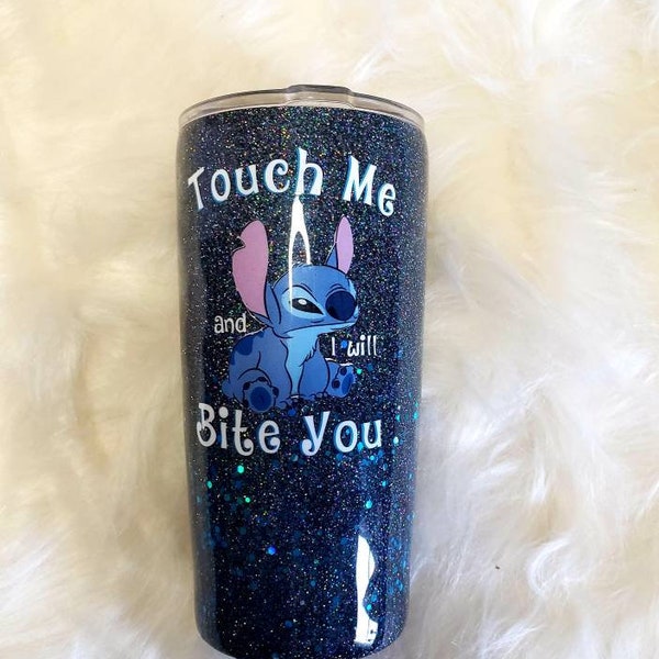 Glitter stitch tumbler, Stitch Glitter tumbler, Stitch tumbler, Stitch Gift, Custom Glitter Tumbler, personalized holiday gift