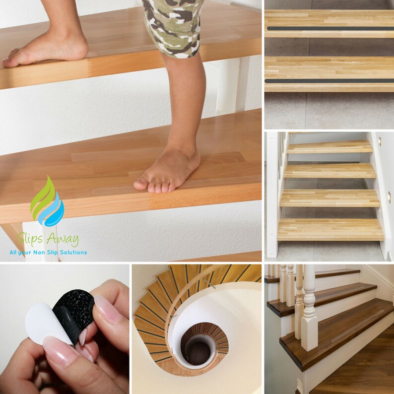 Non Slip Stair Treads Anti Skid Textured Grip Adhesive Strips Image 0