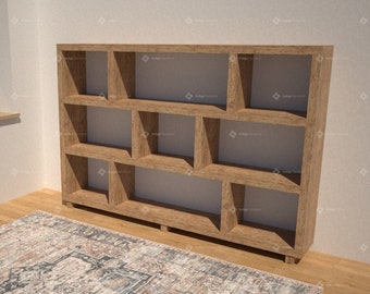 Easy Scaffold board tall foot Shelf unit Building plans. Furniture Plans Book Shelf Solid Wood Hallway Shelf Library