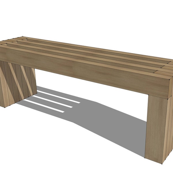 Easy Garden Bench Building plans. gardening Solid Wood seat outdoors