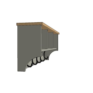Easy Coat Hook with Shelves Building plans. Furniture Plans Coat Hallway Storage Unit image 4
