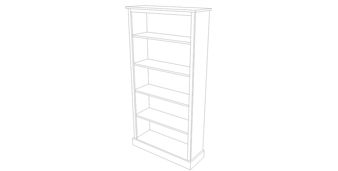 Easy Bookshelf 180cm Tall Foot Shelf Building Plans. Furniture Etsy