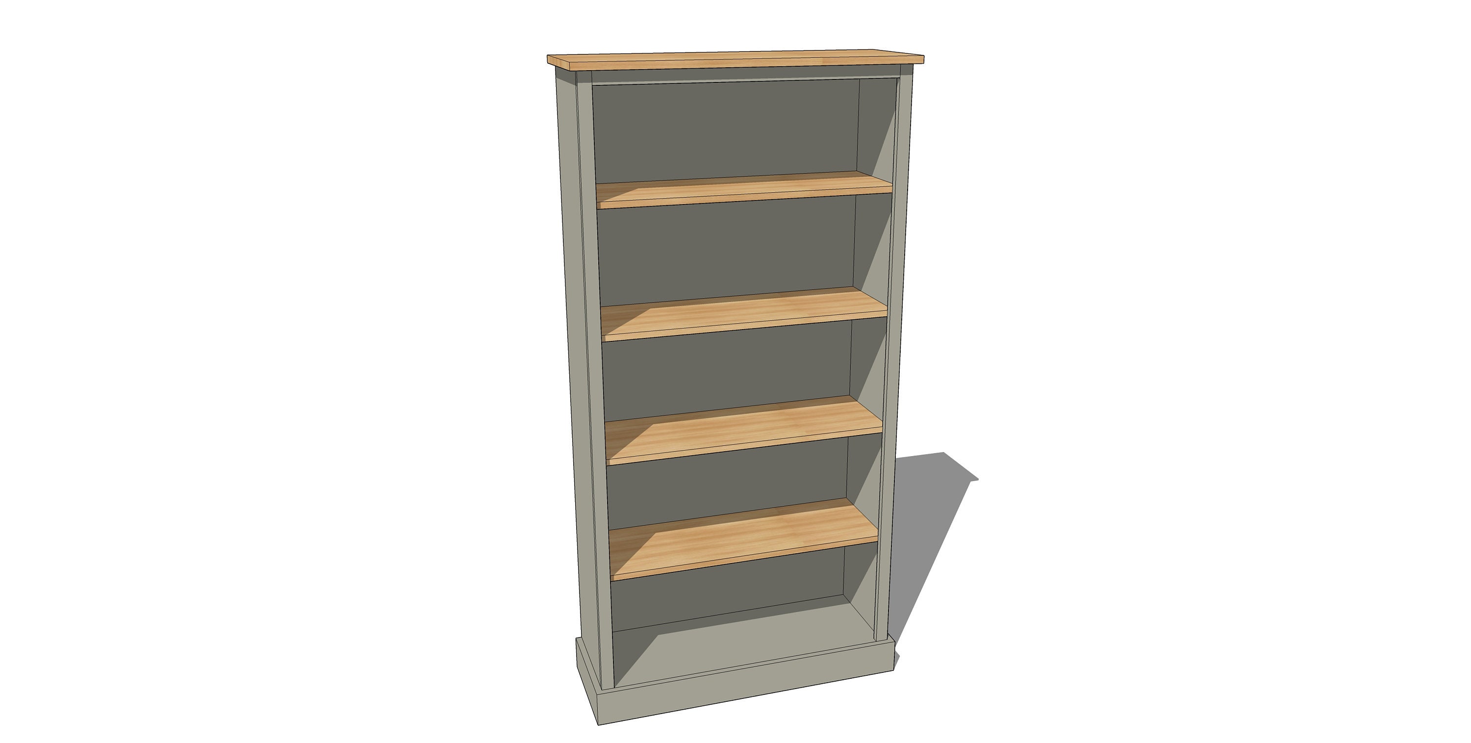 Easy Bookshelf 180cm Tall Foot Shelf Building Plans. Furniture Plans