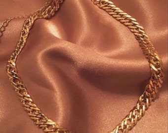 Dekorative Kette Halskette, Anlaufgeschützte Goldkette, 18K vergoldete Messing Kette Halskette, Vergoldete Messing Kette Schmuck