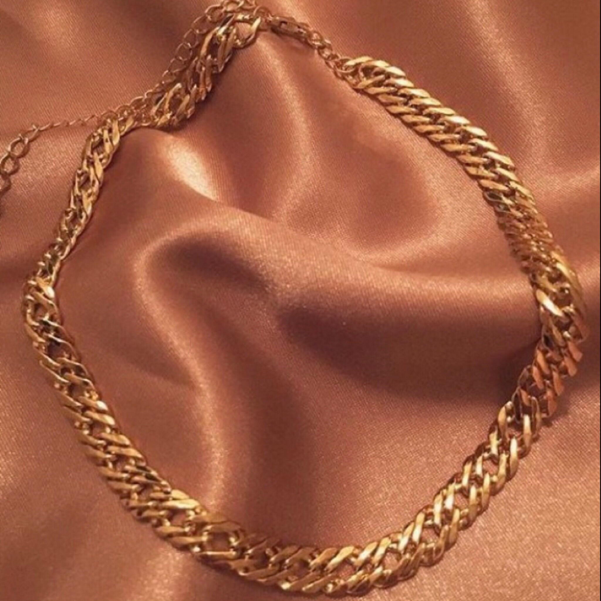 Decorative Chain Necklace Tarnish Resistant Gold Chain 18K Gold