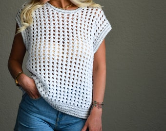 Knitted Tank Top , Women's Summer Knit Top , Knit blouse , Tunic