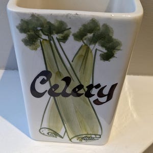 Toni Raymond mid century ceramic celery pot 1960s 60s