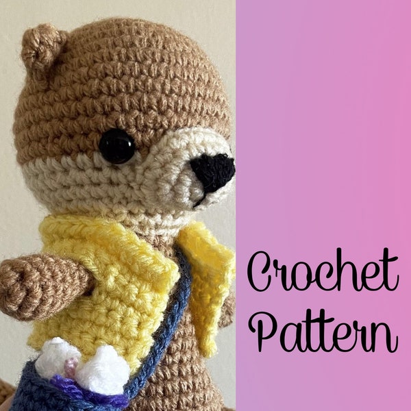 Messenger Otter Crochet Pattern - Bookish Postal Otter