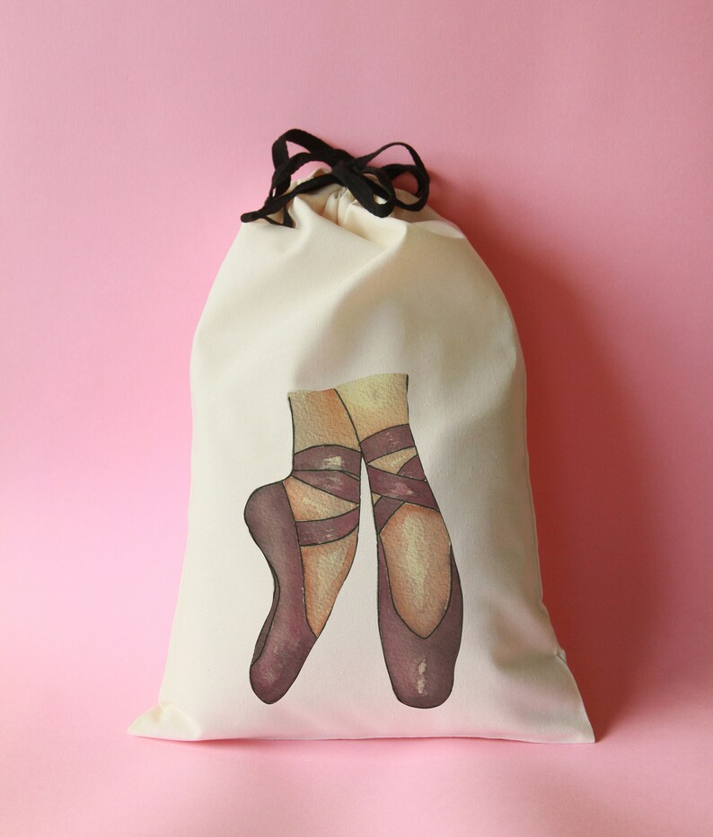 Ballet Pointe Shoes Bag Shoes Drawstring Pouch Canvas Bag Etsy