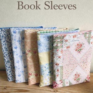 Quilted Book Sleeve with Pocket | 8x11 Padded Protector for Paperbacks | Handmade Gift for Book Lovers