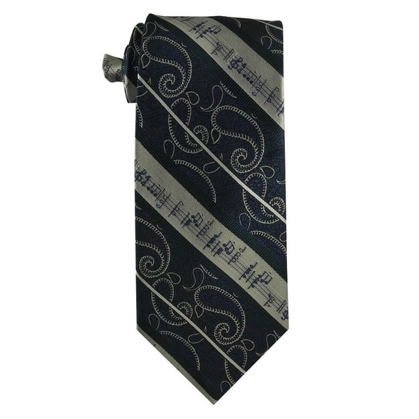 Music Tie, Treble Clef Staff, Music Teacher, Gift For Music Teacher, Musician Tie, Piano Teacher Tie, Choir, Singer Gift, Voice Teacher Tie